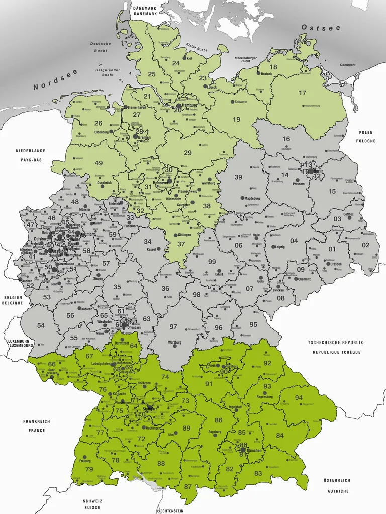 Karte Regionen